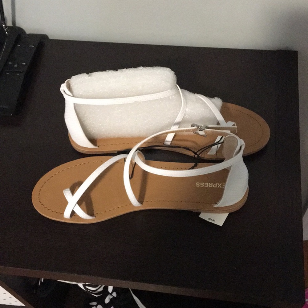 Brand new white express sandals ! Size 9